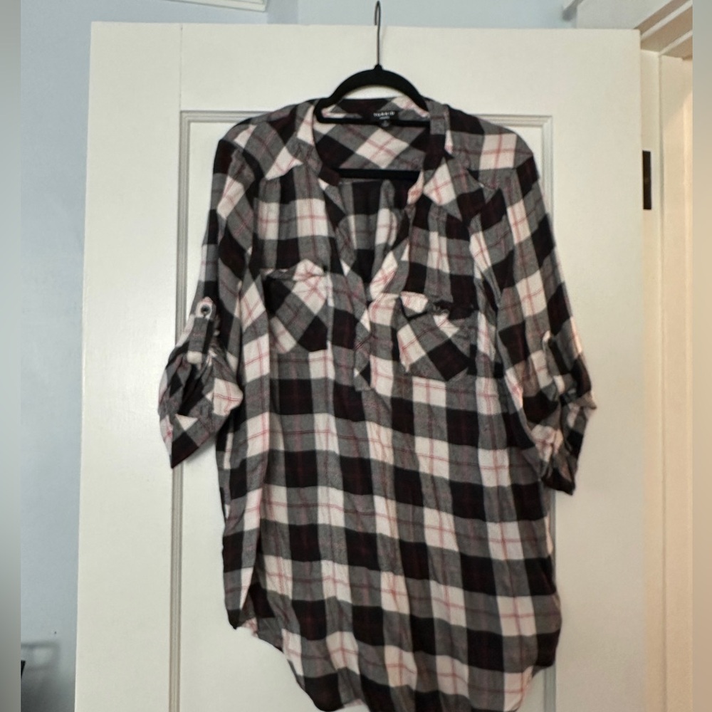 Lightly worn torrid long flannel shirt